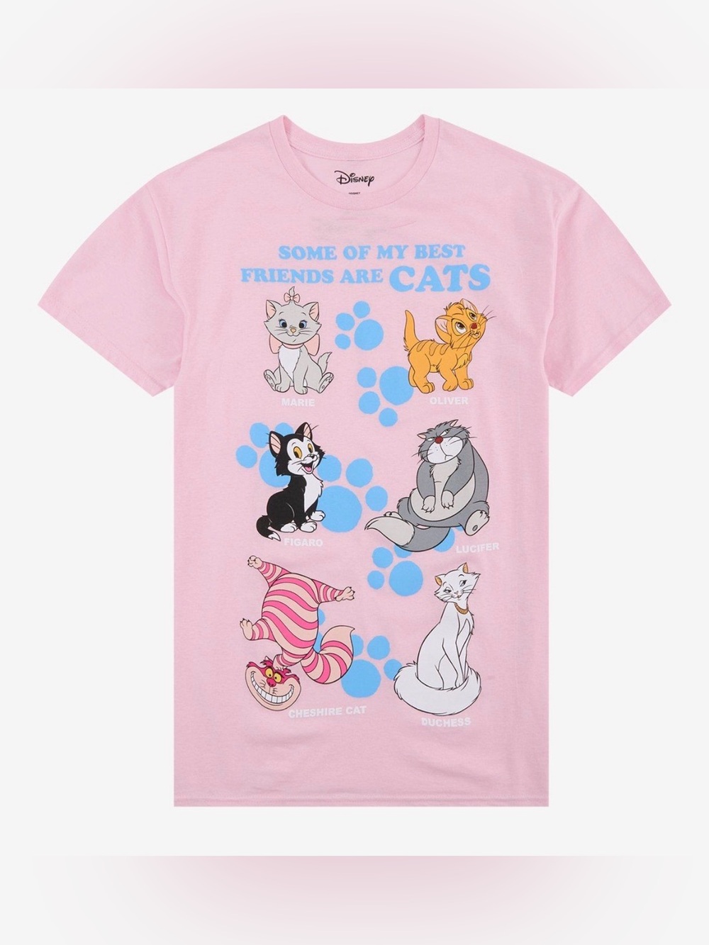 Disney “Some of My Best Friends are Cats” Characters Graphic Tee- New